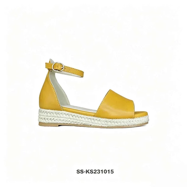 Girls Espadrille Wedge Sandals Open Toe Ankle Buckle Wholesale
