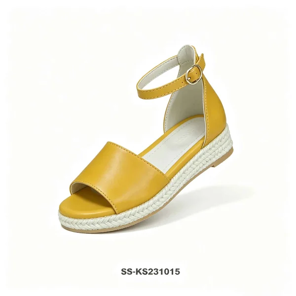 Girls Espadrille Wedge Sandals Open Toe Ankle Buckle Wholesale