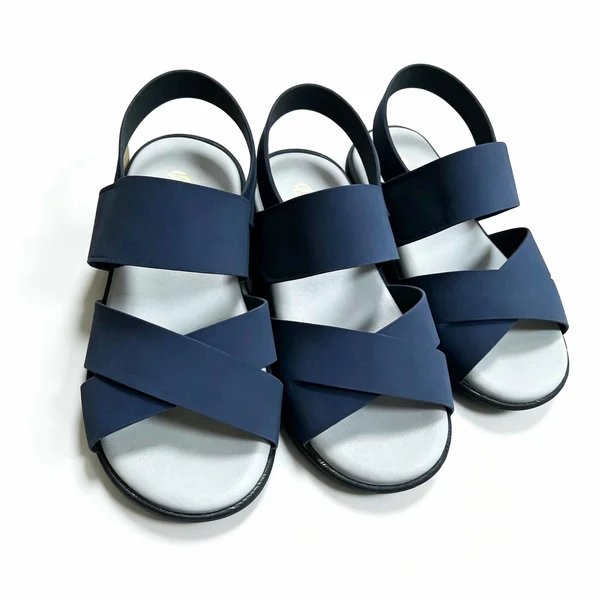 Toddler Navy Crisscross Wide Strap Slide Sandals Wholesale