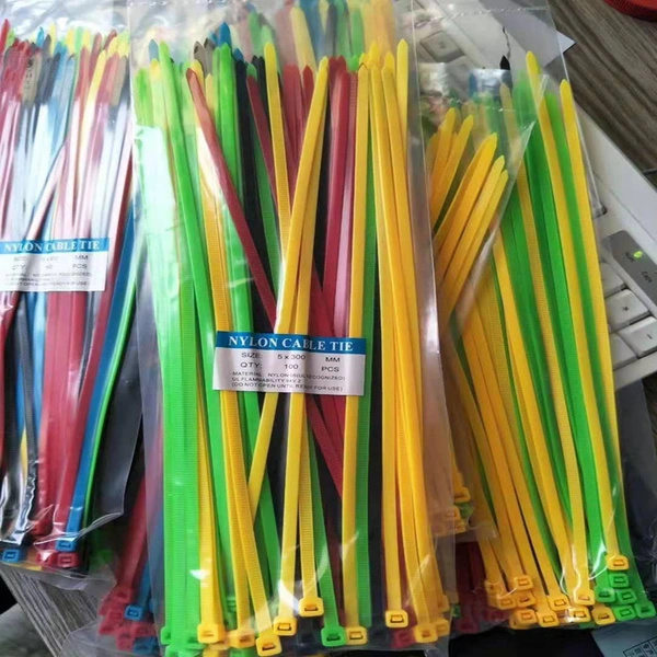 Self-locking nylon cable ties