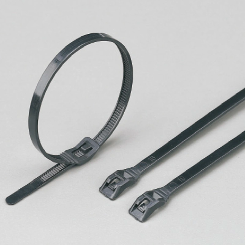 Flat buckle cable ties - durable nylon or stainless steel for secure bundling