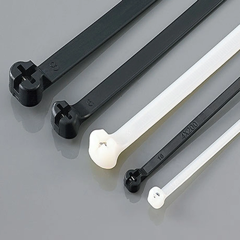 corbata de nailon con incrustaciones de acero inoxidable 