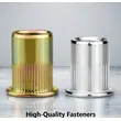 Heavy-Duty Flange Head Ribbed Rivet Nut‌ - 304 Stainless Steel, M3-M12 Sizes, for Industrial Metal Fixing