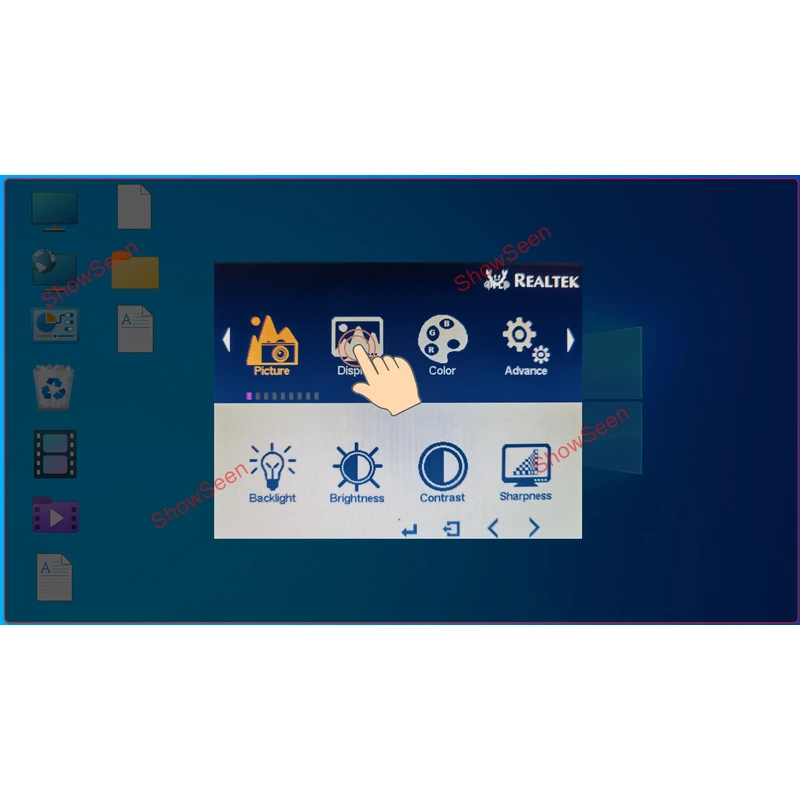 A single-screen dual-control touch interaction display