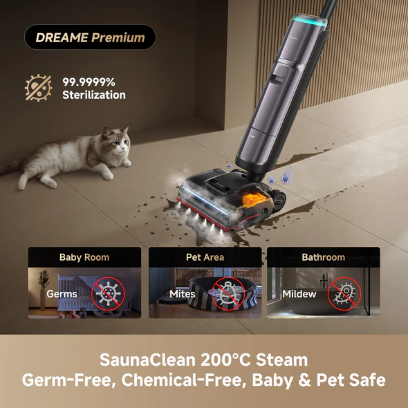 Dreame H16 Pro Steam Wet & Dry Vacuum | Cordless Steam Floor Cleaning Washer