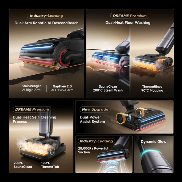 Dreame H16 Pro Steam Wet & Dry Vacuum | Cordless Steam Floor Cleaning Washer