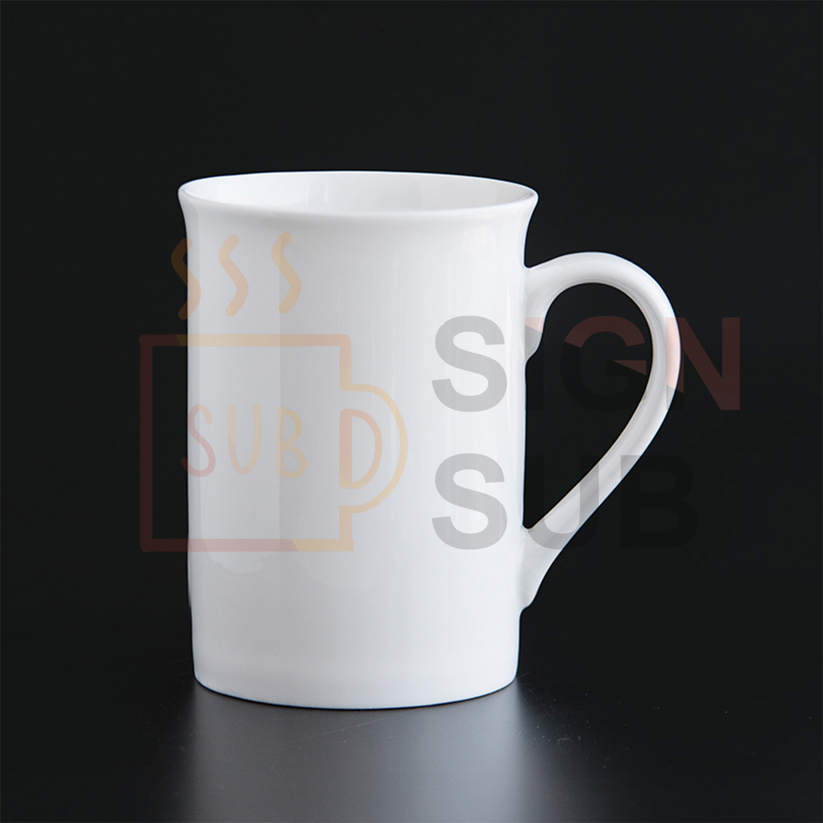 10 oz Coated Mug- Bone China