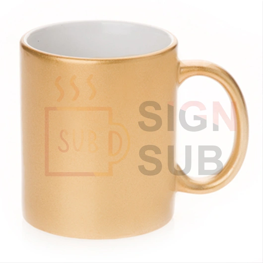 11 oz. Gold Plated Ceramic Mug