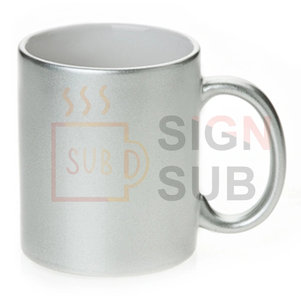  11 oz.Silver Plated Ceramic Mug