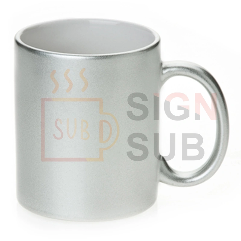  11 oz.Silver Plated Ceramic Mug