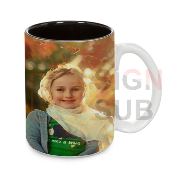 15 oz Two Tone Mugs-Inner Color ( Black ) 