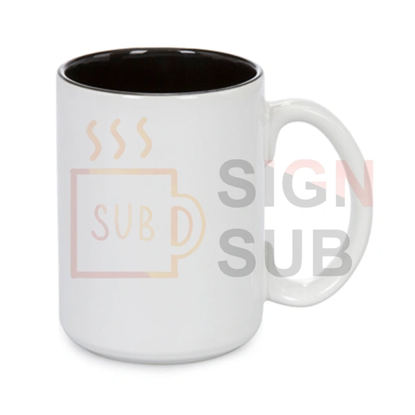 15 oz Two Tone Mugs-Inner Color ( Black ) 