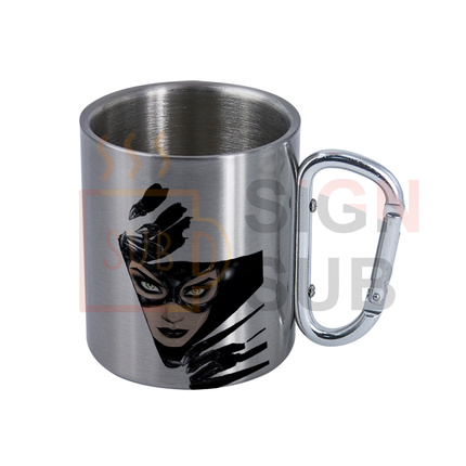 Stainless Steel Mug Carabiner Handle (Silver)
