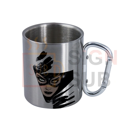 Stainless Steel Mug Carabiner Handle (Silver)