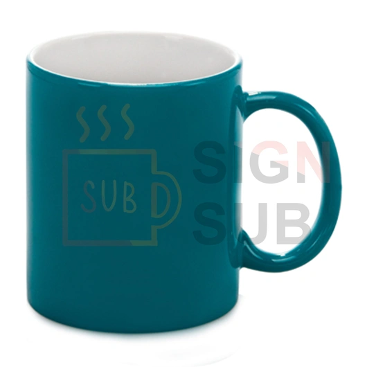 11 oz Frosted  Bright Green Color Changing Mug