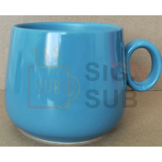 8 oz. Tapered Macaroon Color Coffee Mug Light Blue