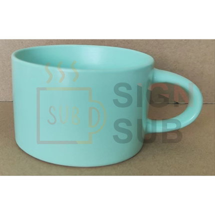6 oz. Straight-Wall Macaroon Color Coffee Mug Light Yellow