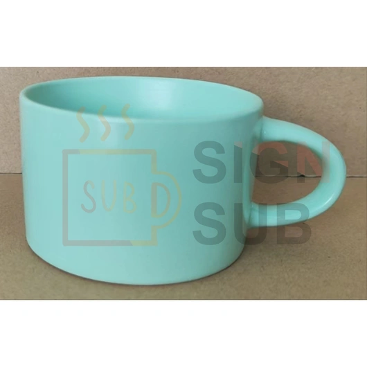 6 oz. Straight-Wall Macaroon Color Coffee Mug Light Yellow