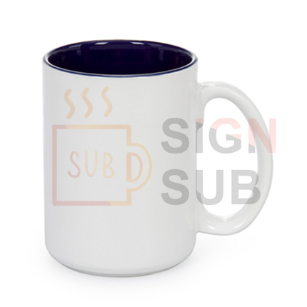 15 oz Two Tone Mugs-Inner Color (Blue) 