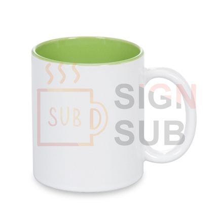 11 oz Two Tone Mugs - Inner Color (Light green)