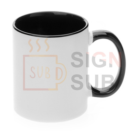  11 oz Two Tone Mugs - Inner / Handle Color (Light Green)