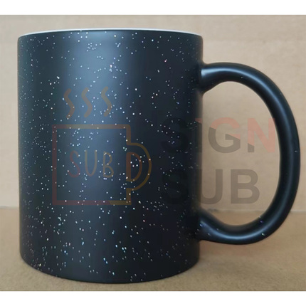 11 oz. Sublimation Black  Starry Sky Color Changing Mug