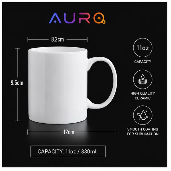 11oz Ceramic Mug for Sublimation Printing |  Aura Yuheng Jinci