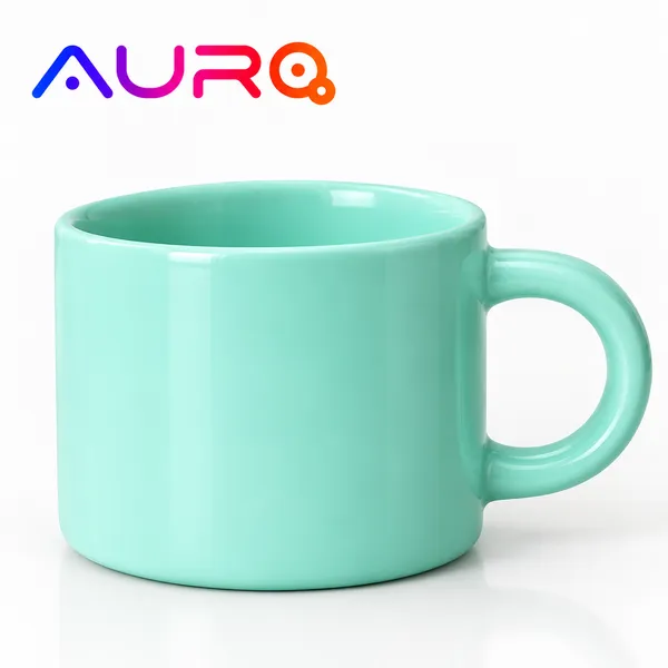 6 oz. Light Green Straight-Wall Macaroon Color Coffee Mug | AURA