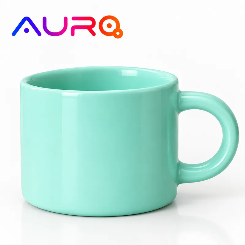 6 oz. Light Green Straight-Wall Macaroon Color Coffee Mug | AURA