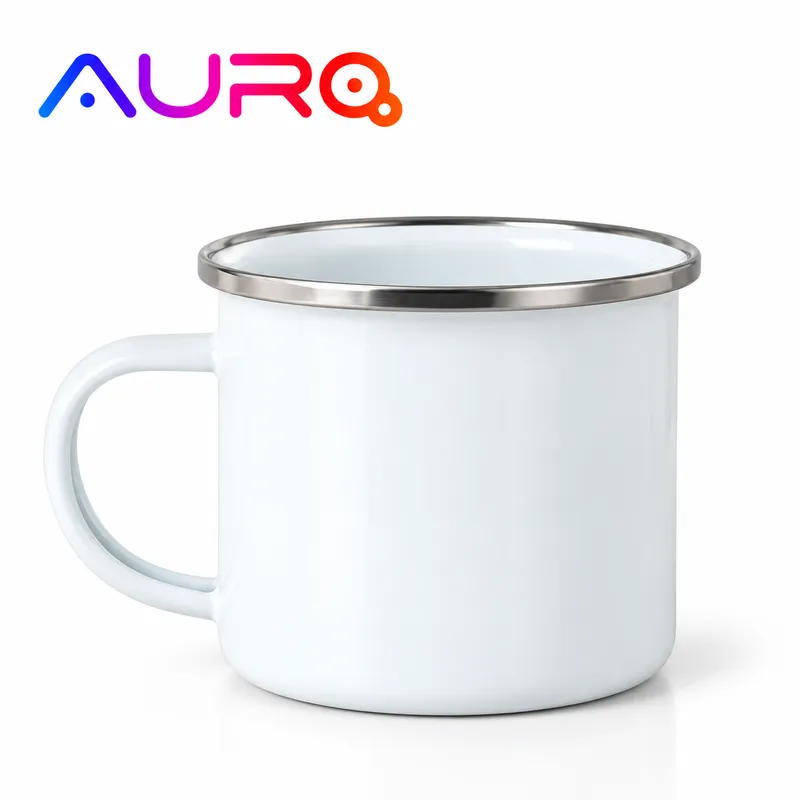 12 oz. / 18 oz. Sublimation Coated Fine Enamel Cup | AURA