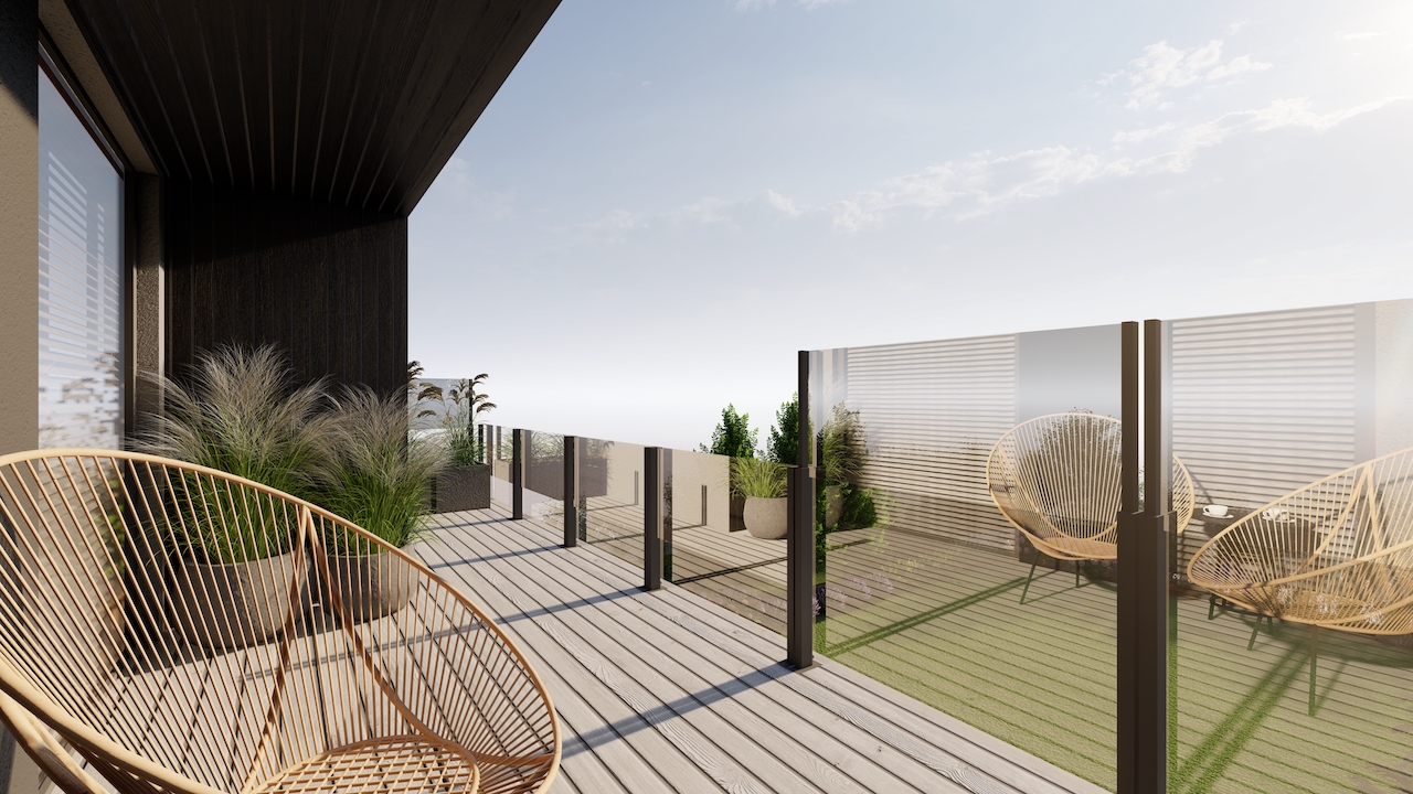 What are the main benefits of using retractable glass railings in outdoor spaces?