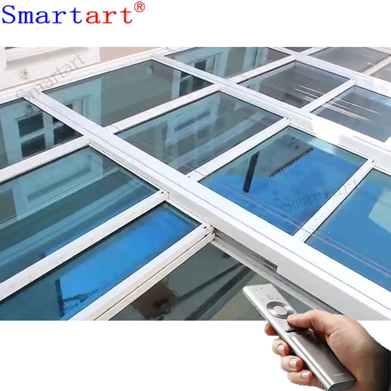 Glass Roof vertical sliding window motorized window