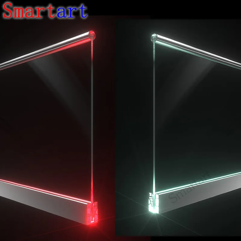 Luxury RGB LED Light Glass Railing with best aluminum U channel
