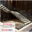 escalier droit flottant moderne smartart design marches en marbre