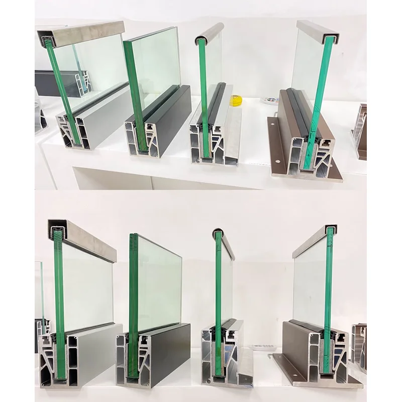 Luxury RGB LED Light Glass Railing with best aluminum U channel