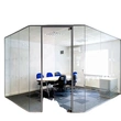 cloison de séparation de bureau sans cadre à faible coût, mur-rideau en verre
