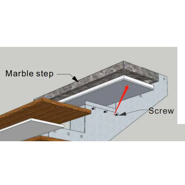 escalier droit flottant moderne smartart design marches en marbre