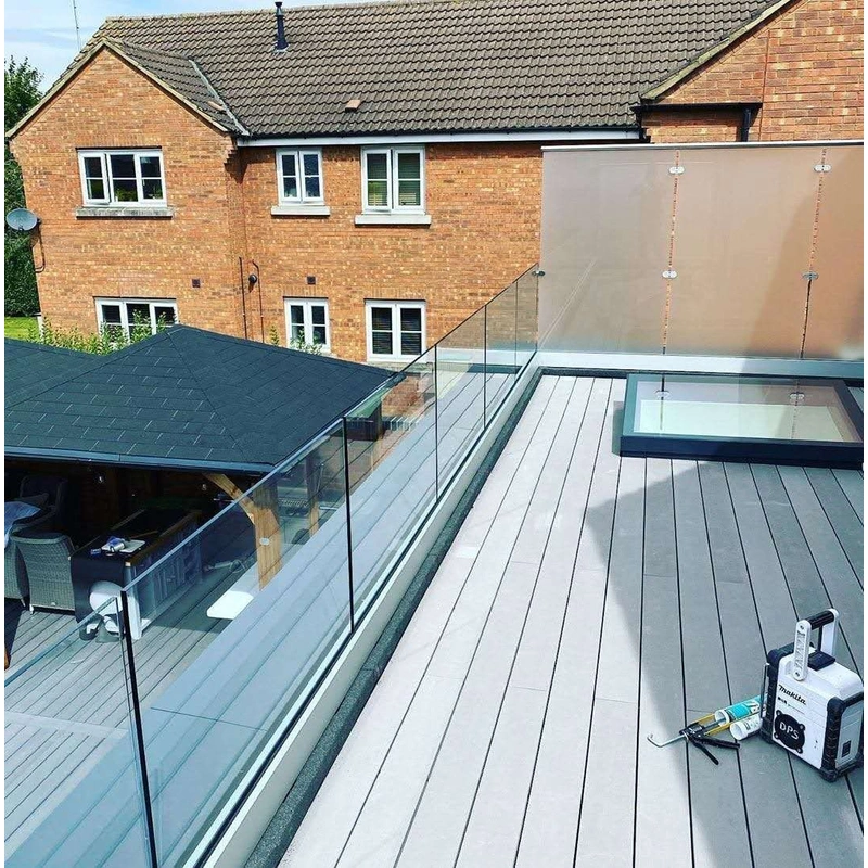 درابزين زجاجي حديث بدون إطار / درابزينات خارجية للمشروعات الخارجية