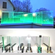Canal en U de aluminio con LED para cercas de piscinas de vidrio o para barandillas de terraza