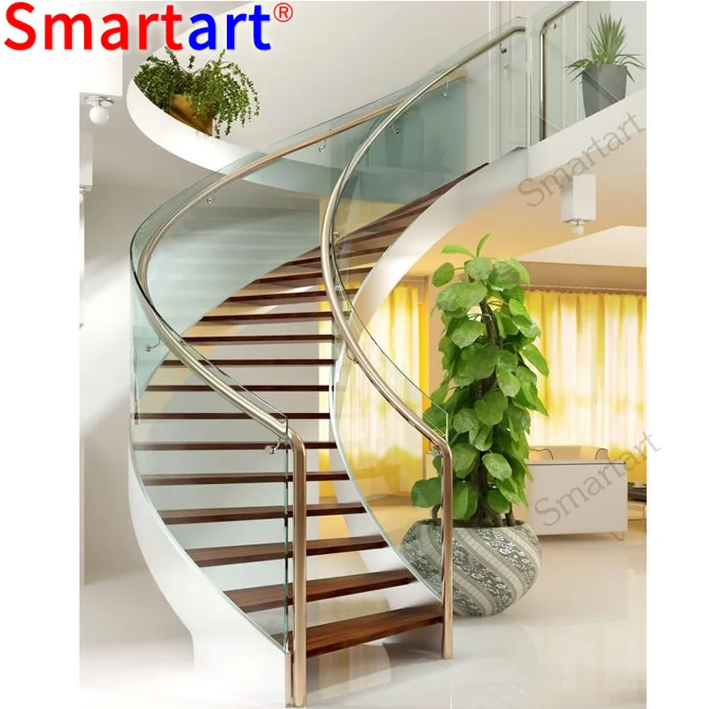 внутренняя лестница наружная лестница светодиодная стеклянная лестница двухсекционная лестница  