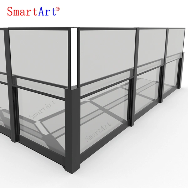 garde-corps de pare-brise en verre réglable en hauteur smartart  