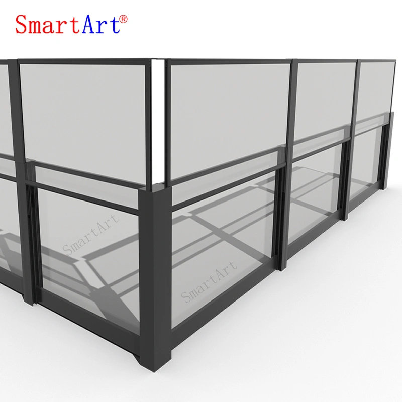 garde-corps de pare-brise en verre réglable en hauteur smartart  