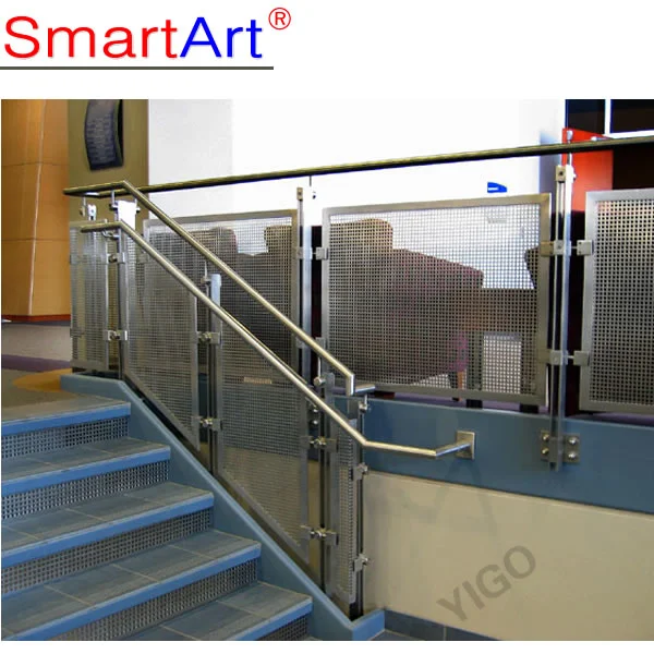 rampe d'escalier extérieure en acier inoxydable  