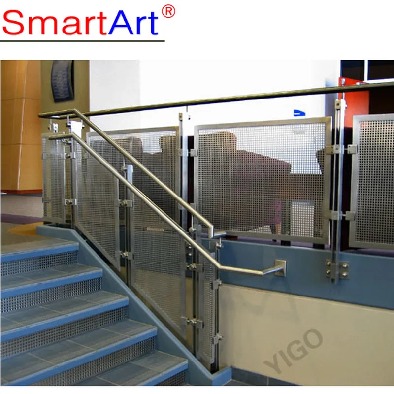 rampe d'escalier extérieure en acier inoxydable  