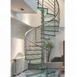 Escaleras de caracol de vidrio y acero inoxidable, fabricante de oro de China
