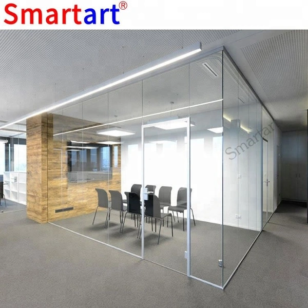 Mampara de cristal de doble pared de fábrica SmartArt para hotel