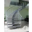 escalier en verre à double limon de style moderne pour l'intérieur  