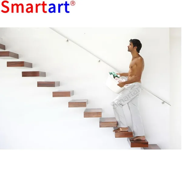 Top Sale Cantilever Iron Fabricated Center Spine Led Stair 