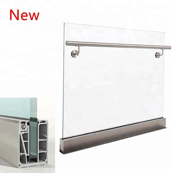 درابزين شرفة smartart درابزين زجاجي من الألومنيوم  