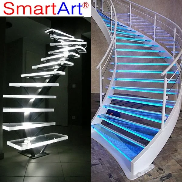 современная внутренняя лестница для небольших помещений из нержавеющей стали деревянная прямая лестница